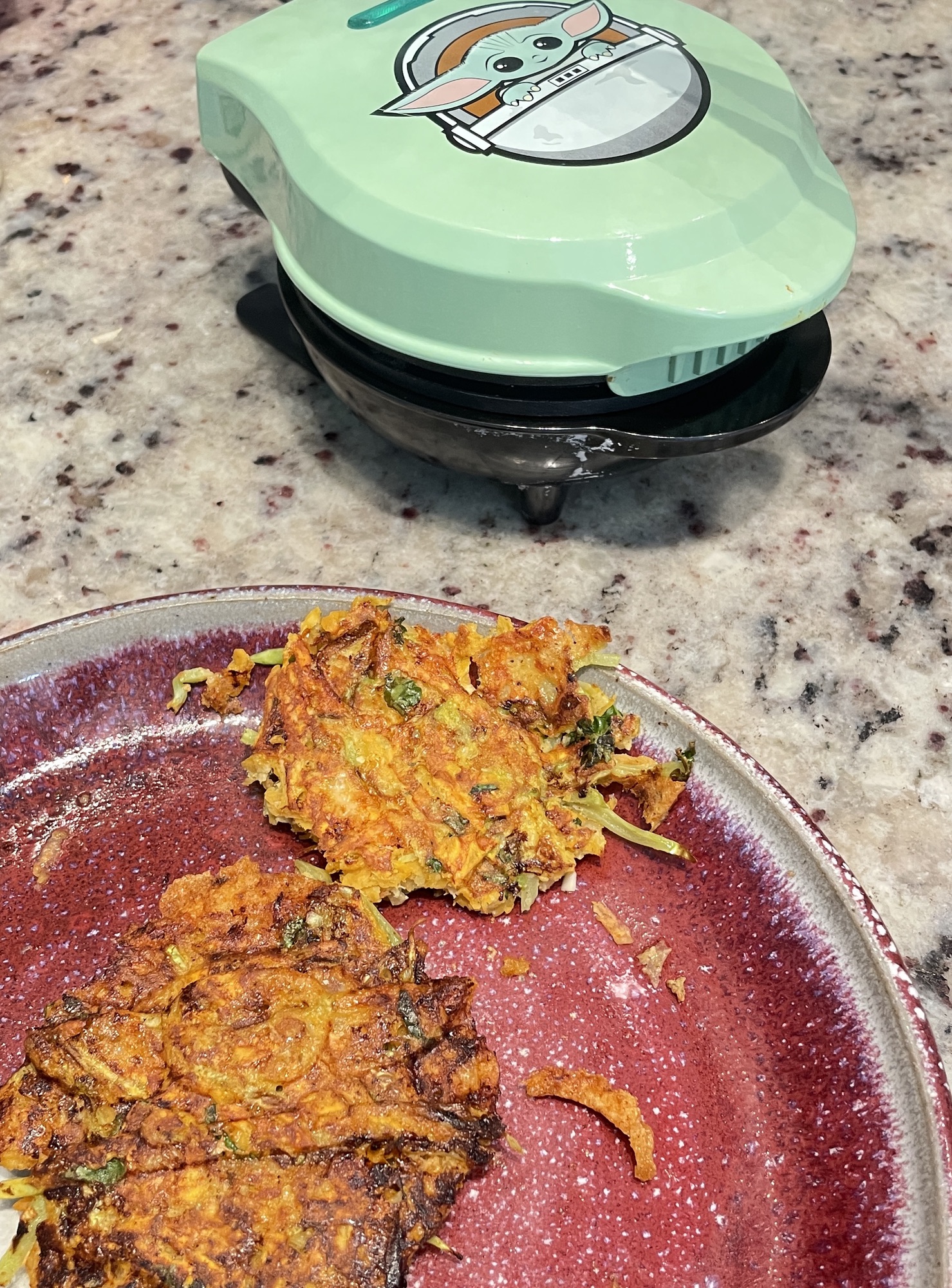 Healthy Dorito-Flavored Veggie Pancakes (made with a waffle-maker!)